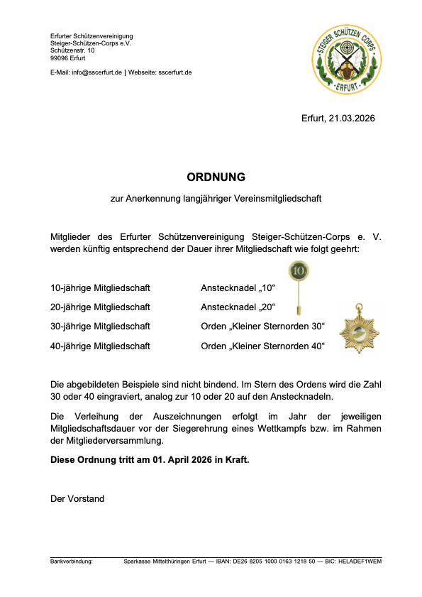 Neue Ehrungen für treue Mitglieder